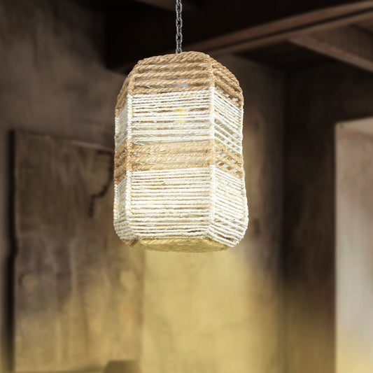 LEINSTER LAMP - IVORY/NATURAL - HAND MADE - JUTE
