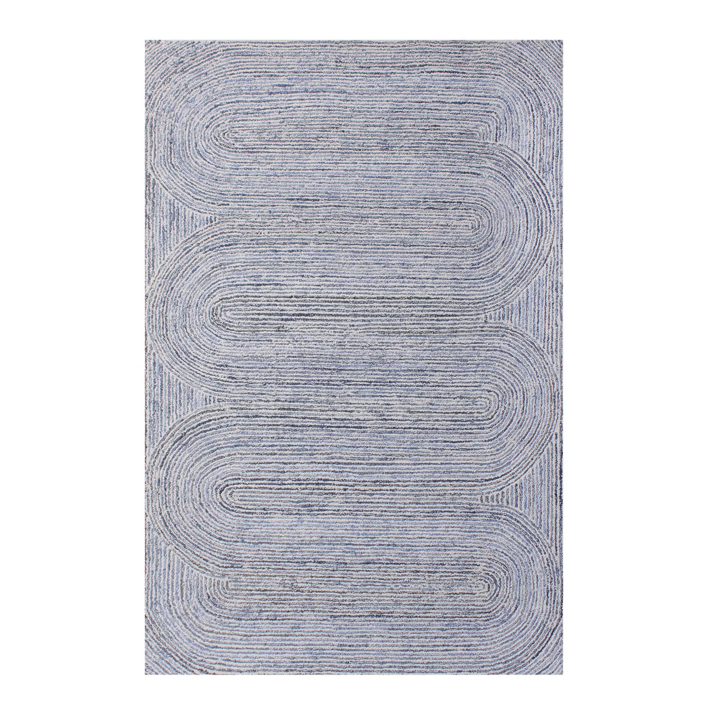 Area Rug, Bedroom Rug, Living Room Rug, Living Area Rug, Indian Rug, Office Carpet, Office Rug, Shop Rug Online, Denim,  Wool, Natural White, Blue, Hand tufted, All Loop, trippy