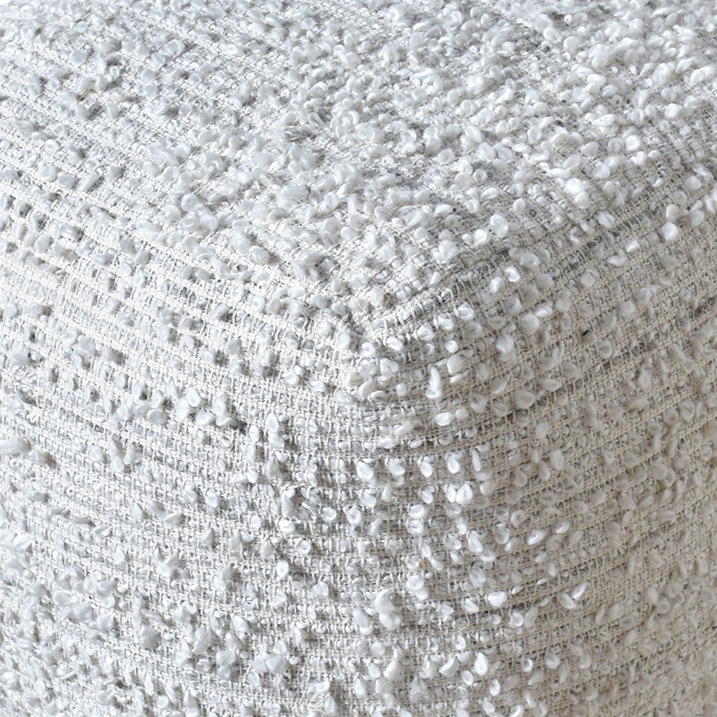 Lesbos Pouf, Pet, Natural White, HANDWOVEN / FLAT WEAVE