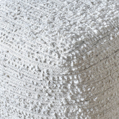 Lesbos Pouf, Pet, Natural White, HANDWOVEN / FLAT WEAVE