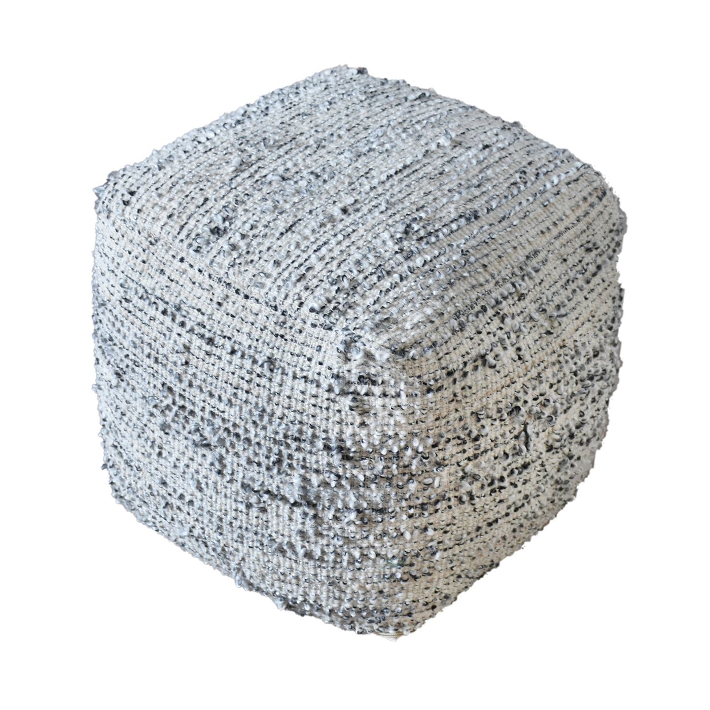 Lesbos Pouf, Pet, Grey, HANDWOVEN / FLAT WEAVE