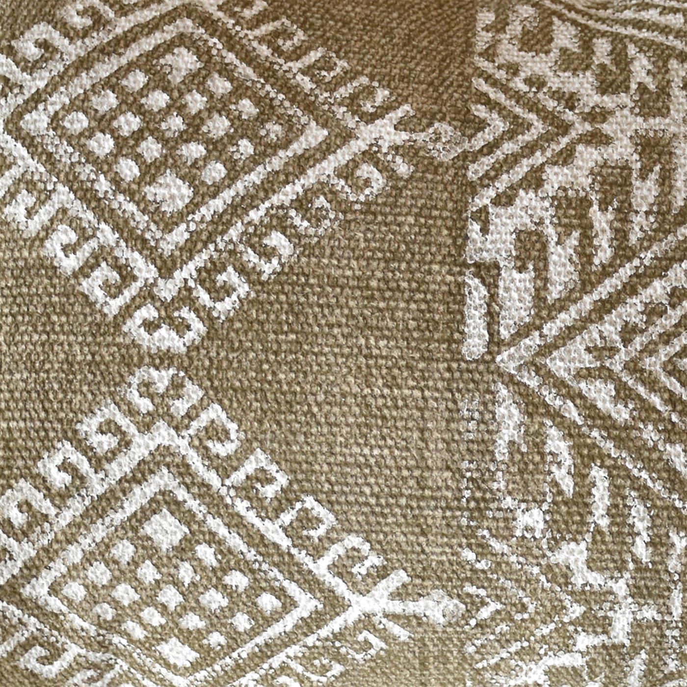 Leura Pillow, Cotton, Printed, Olive, Pitloom, Flat Weave