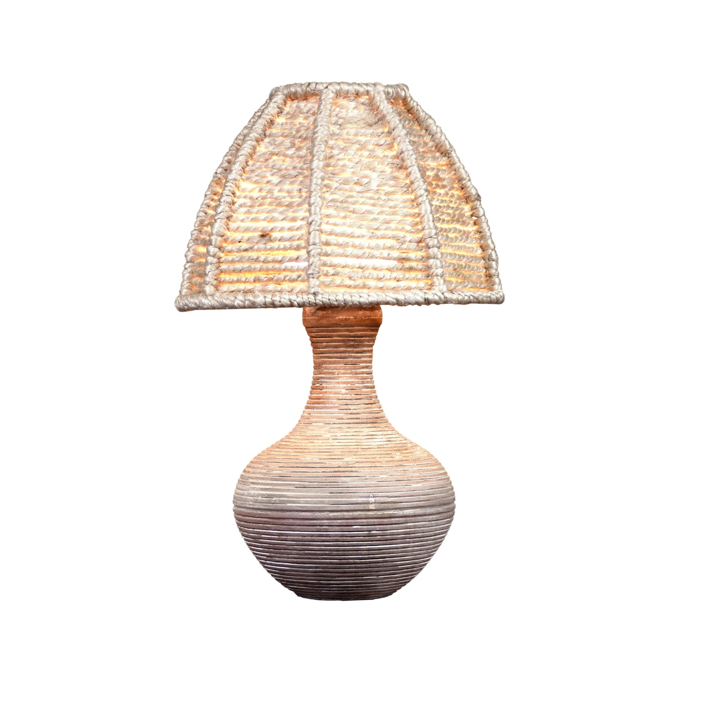 LINNA TABLE LAMP - MEDIUM NATURAL - HAND MADE - JUTE