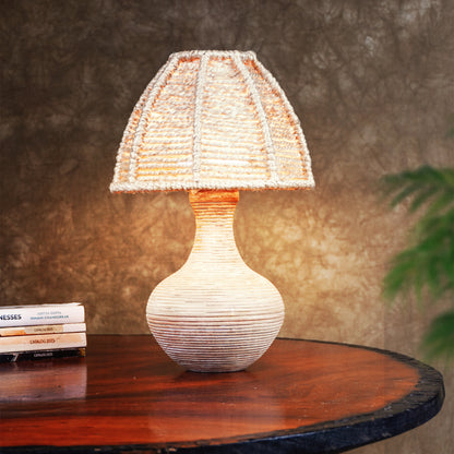 LINNA TABLE LAMP - MEDIUM NATURAL - HAND MADE - JUTE