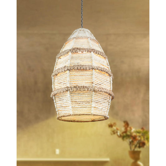 LUCELIA LAMP - IVORY/NATURAL - HAND MADE - JUTE