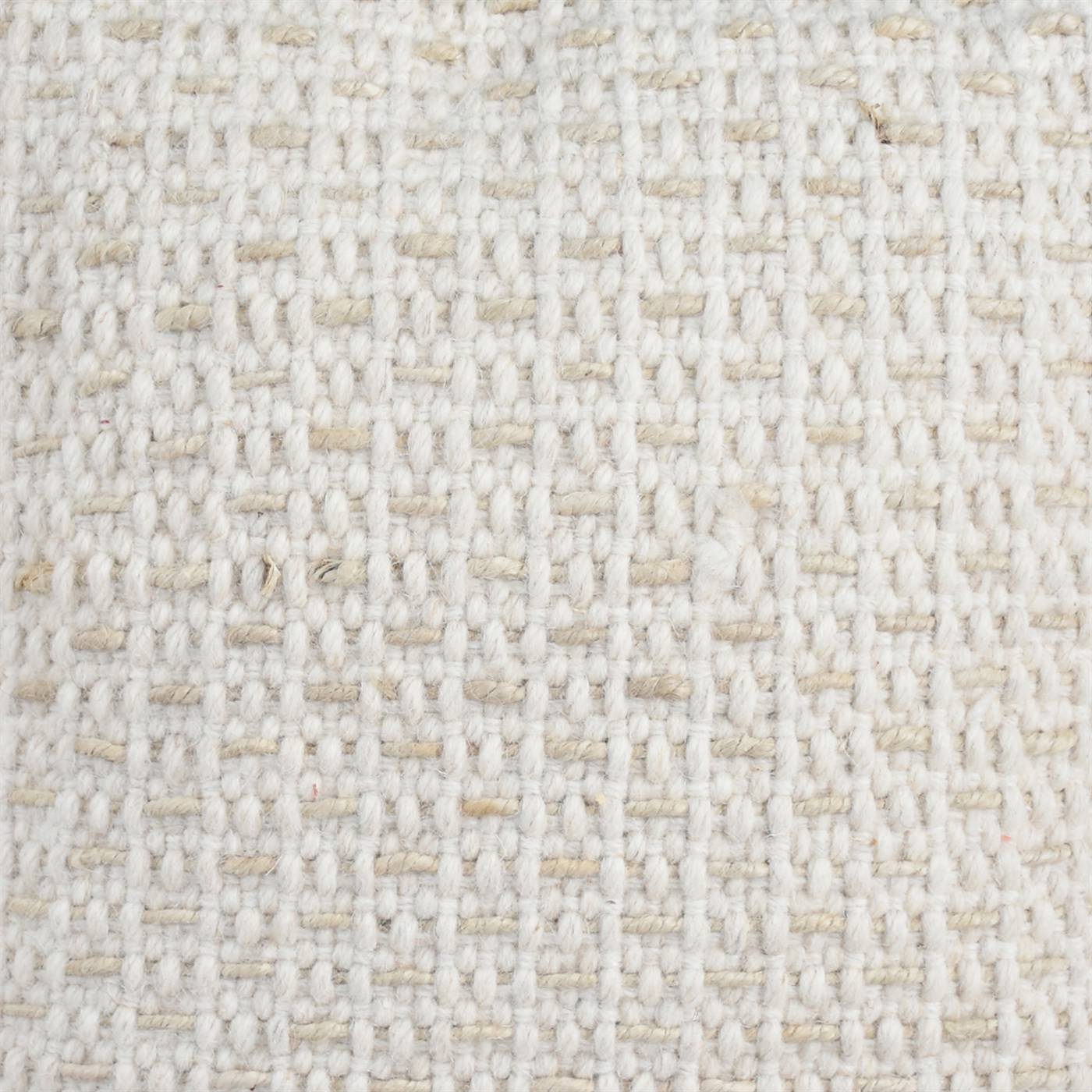 Lucerne Cushion, 45x45 cm, Natural White, Wool, Jute, Hand Woven, Pitloom, Flat Weave