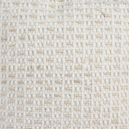 Lucerne Cushion, 45x45 cm, Natural White, Wool, Jute, Hand Woven, Pitloom, Flat Weave