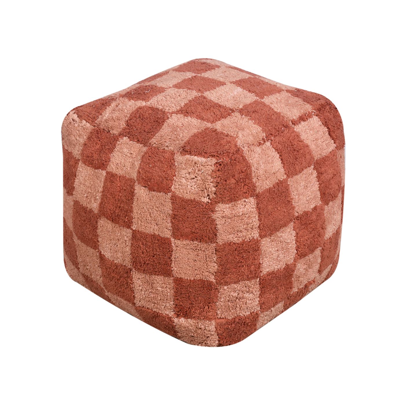 Lufkin Pouf, Cotton, Brown, Bm Sn, All Cut