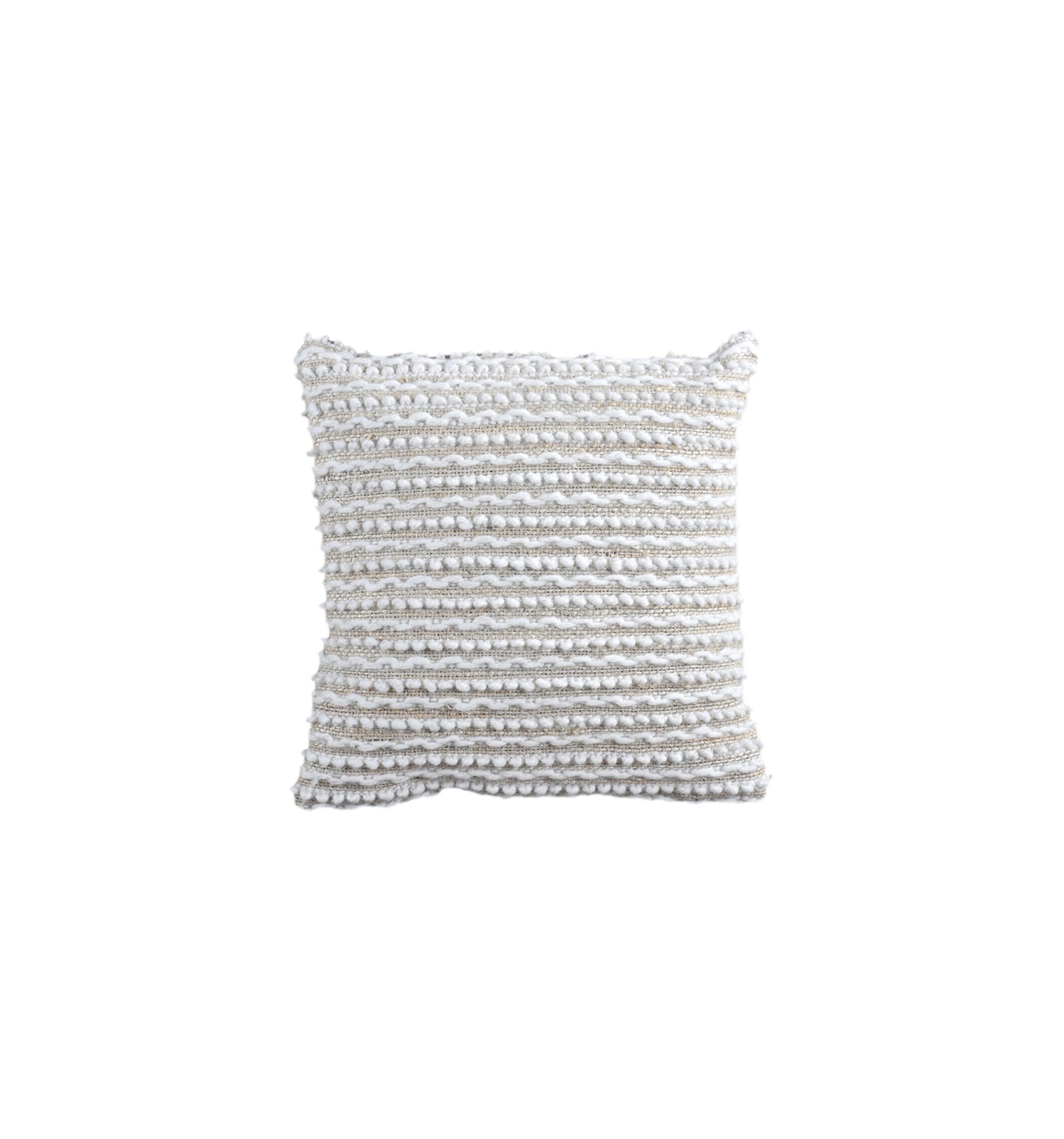 LYCUS CUSHION - JUTE/WOOL - IVORY - HANDWOVEN