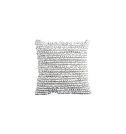 LYCUS CUSHION - JUTE/WOOL - IVORY - HANDWOVEN