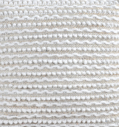 LYCUS CUSHION - JUTE/WOOL - IVORY - HANDWOVEN