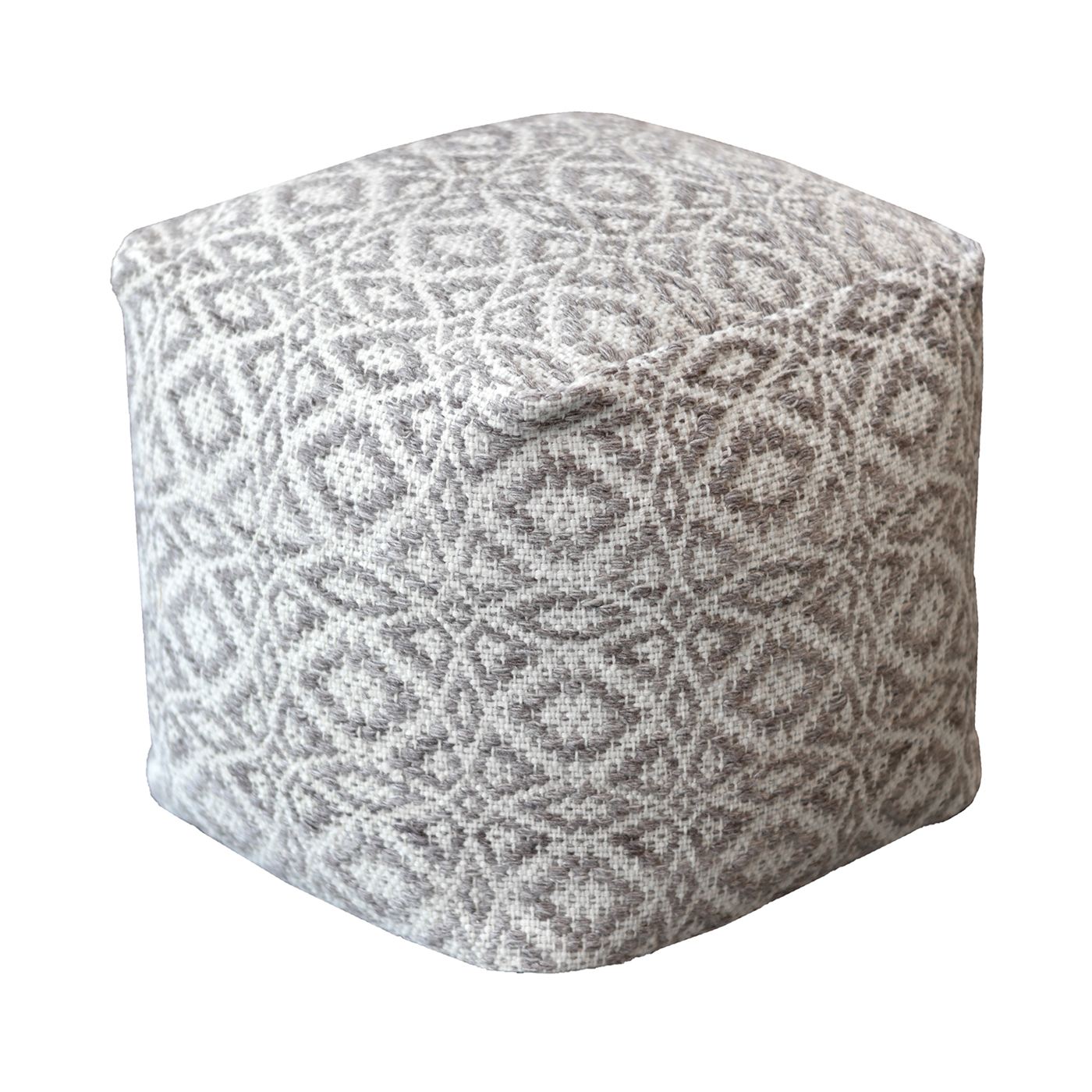 Maderia Pouf, Pet, Taupe, PITLOOM / FLAT WEAVE