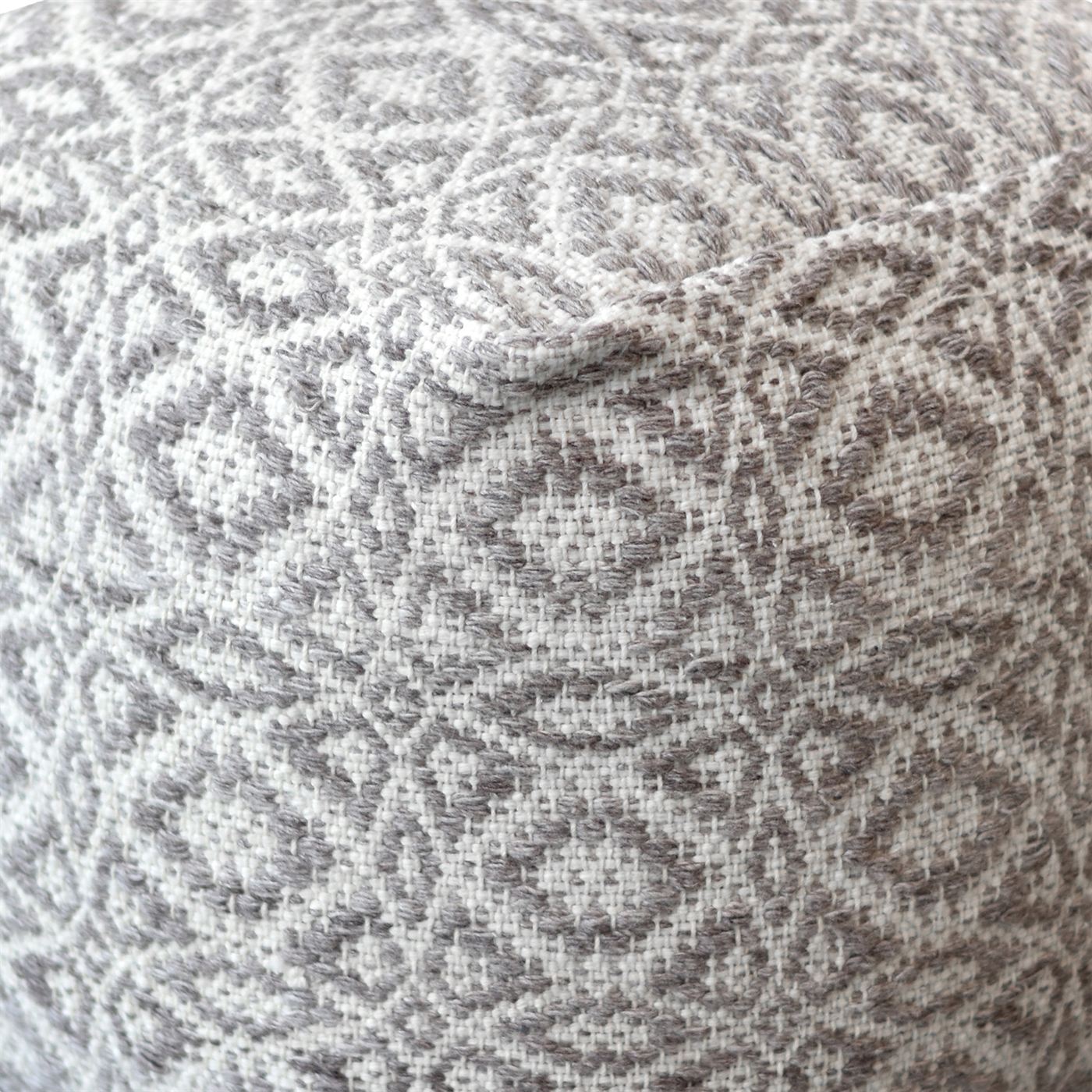 Maderia Pouf, Pet, Taupe, PITLOOM / FLAT WEAVE