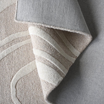 MAJESTA RUG - WOOL - HAND TUFTED - LIGHT BEIGE/IVORY