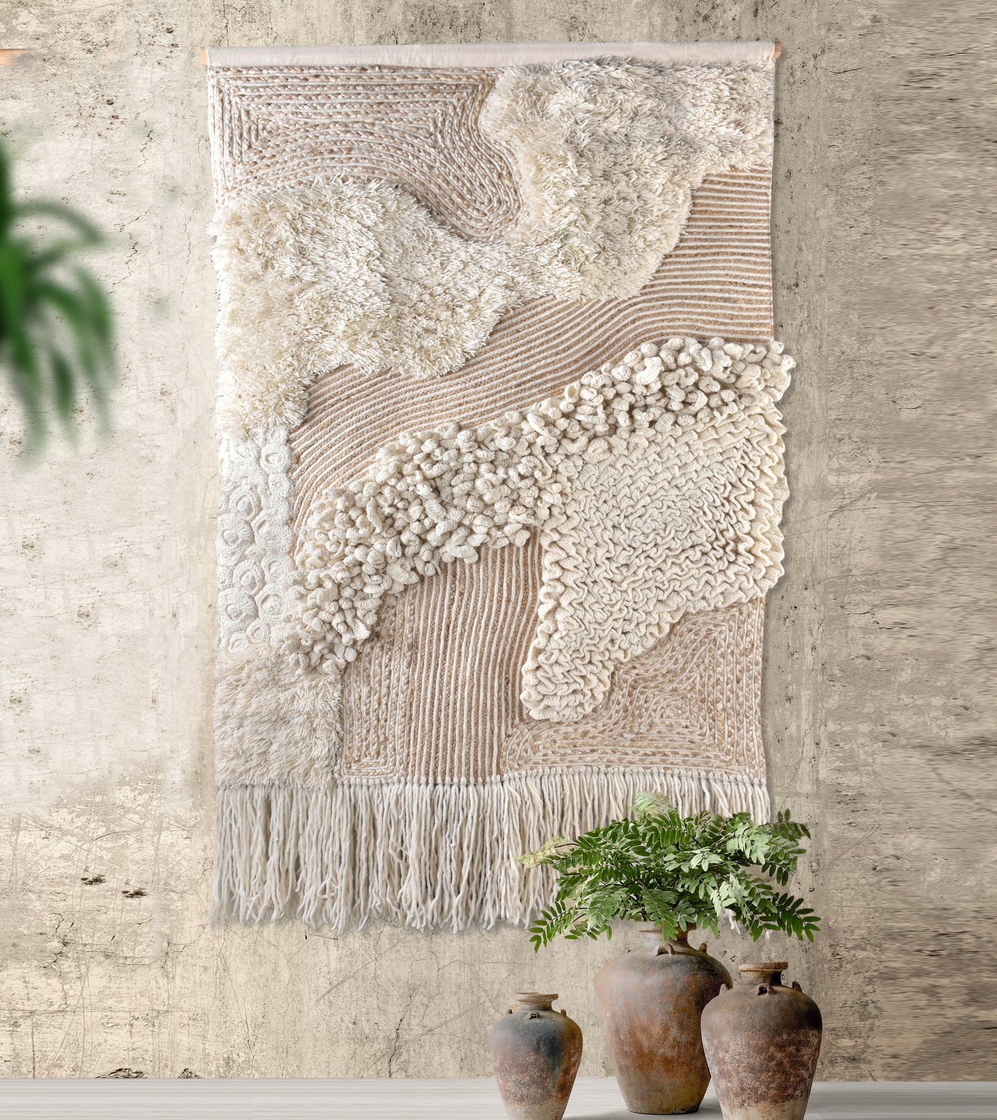 MARMELOS WALL HANGING - WOOL -IVORY