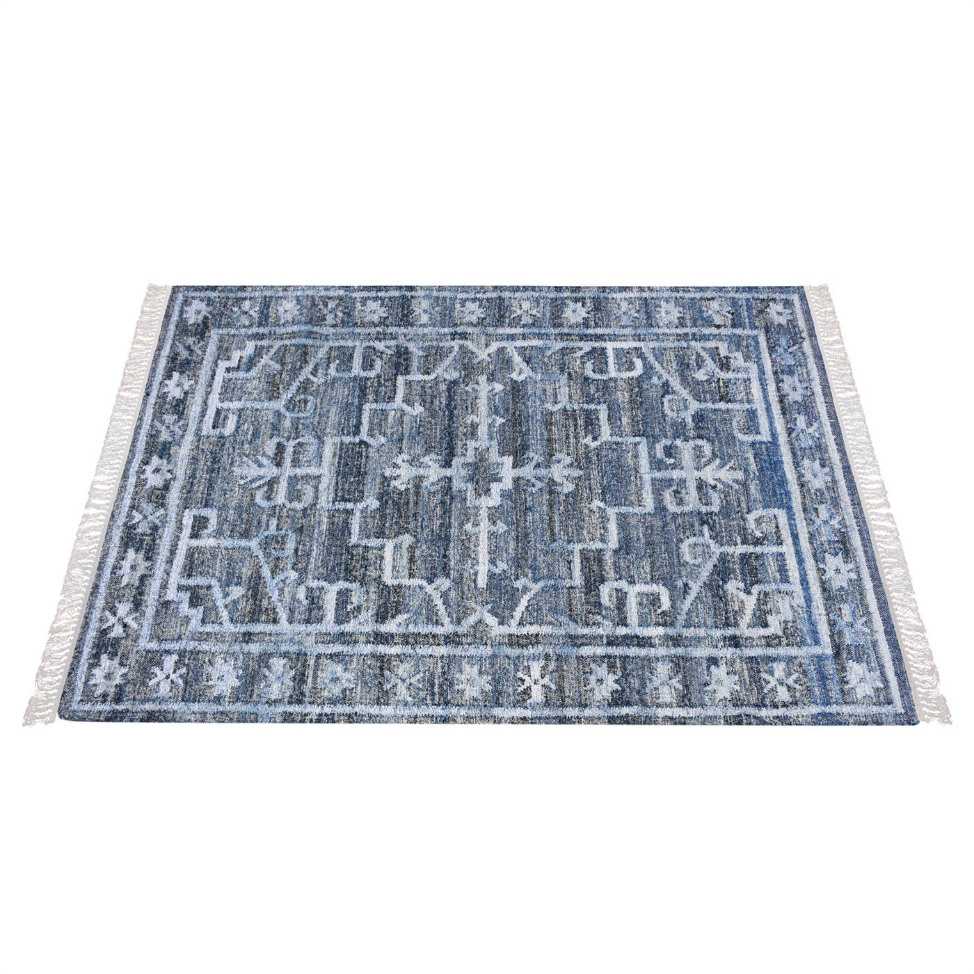 Area Rug, Bedroom Rug, Living Room Rug, Living Area Rug, Indian Rug, Office Carpet, Office Rug, Shop Rug Online, Blue, Denim, Punja Kelim , Punja, Flat Weave, Geometric 