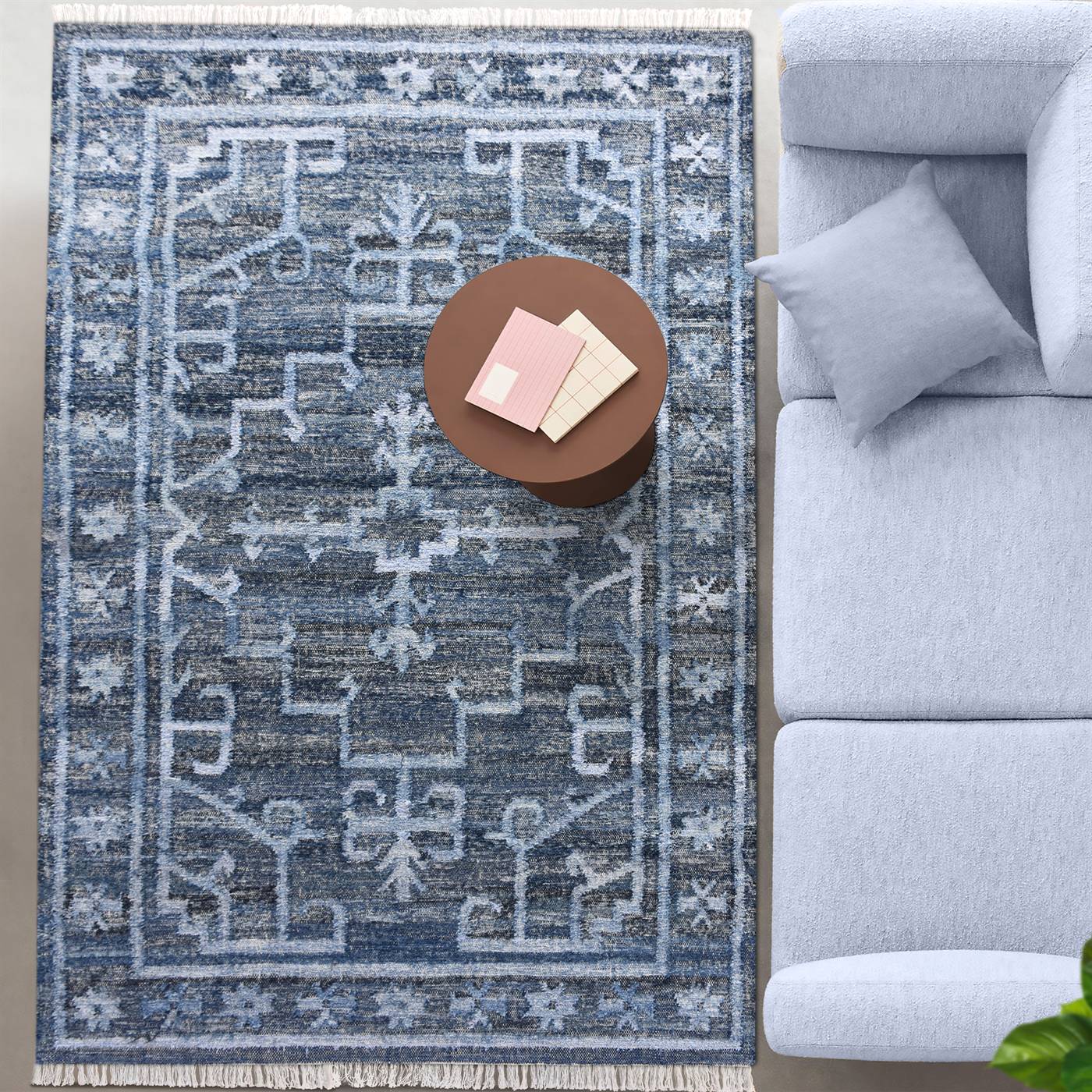 Area Rug, Bedroom Rug, Living Room Rug, Living Area Rug, Indian Rug, Office Carpet, Office Rug, Shop Rug Online, Blue, Denim, Punja Kelim , Punja, Flat Weave, Geometric 