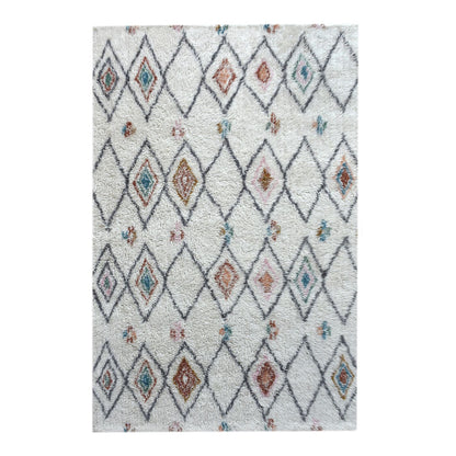 Area Rug, Bedroom Rug, Living Room Rug, Living Area Rug, Indian Rug, Office Carpet, Office Rug, Shop Rug Online, Nz Wool, Natural White, Multi, Bm Fn, All Cut, Geometrical