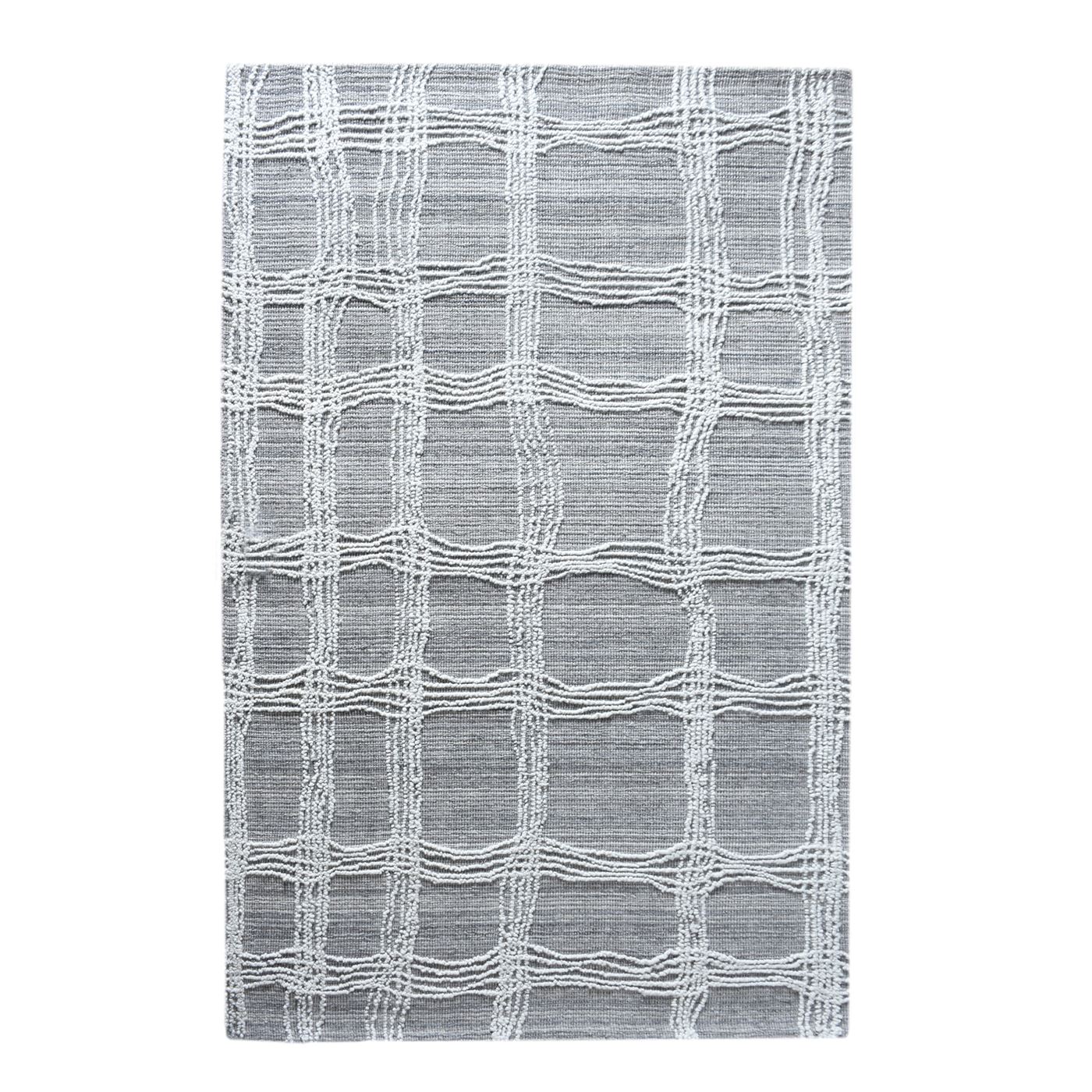 Area Rug, Bedroom Rug, Living Room Rug, Living Area Rug, Indian Rug, Office Carpet, Office Rug, Shop Rug Online, Wool, Grey, Natural White, Hand woven, All Loop, Textured