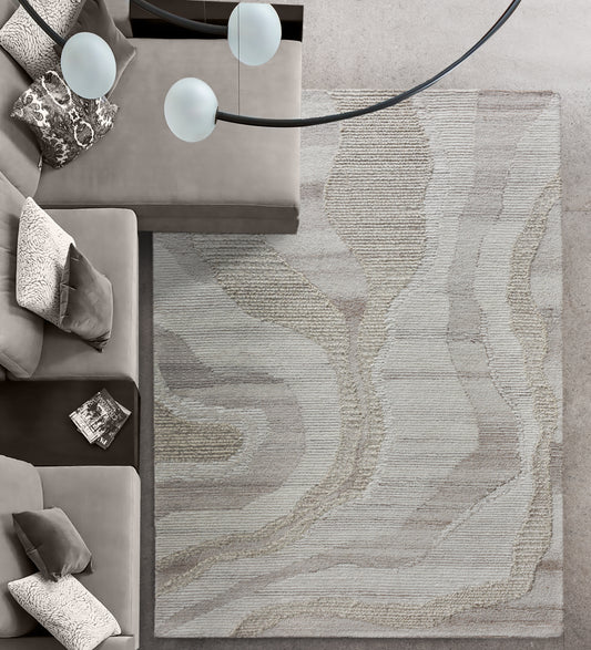 MELIBEE RUG - IVORY/BEIGE - WOOL