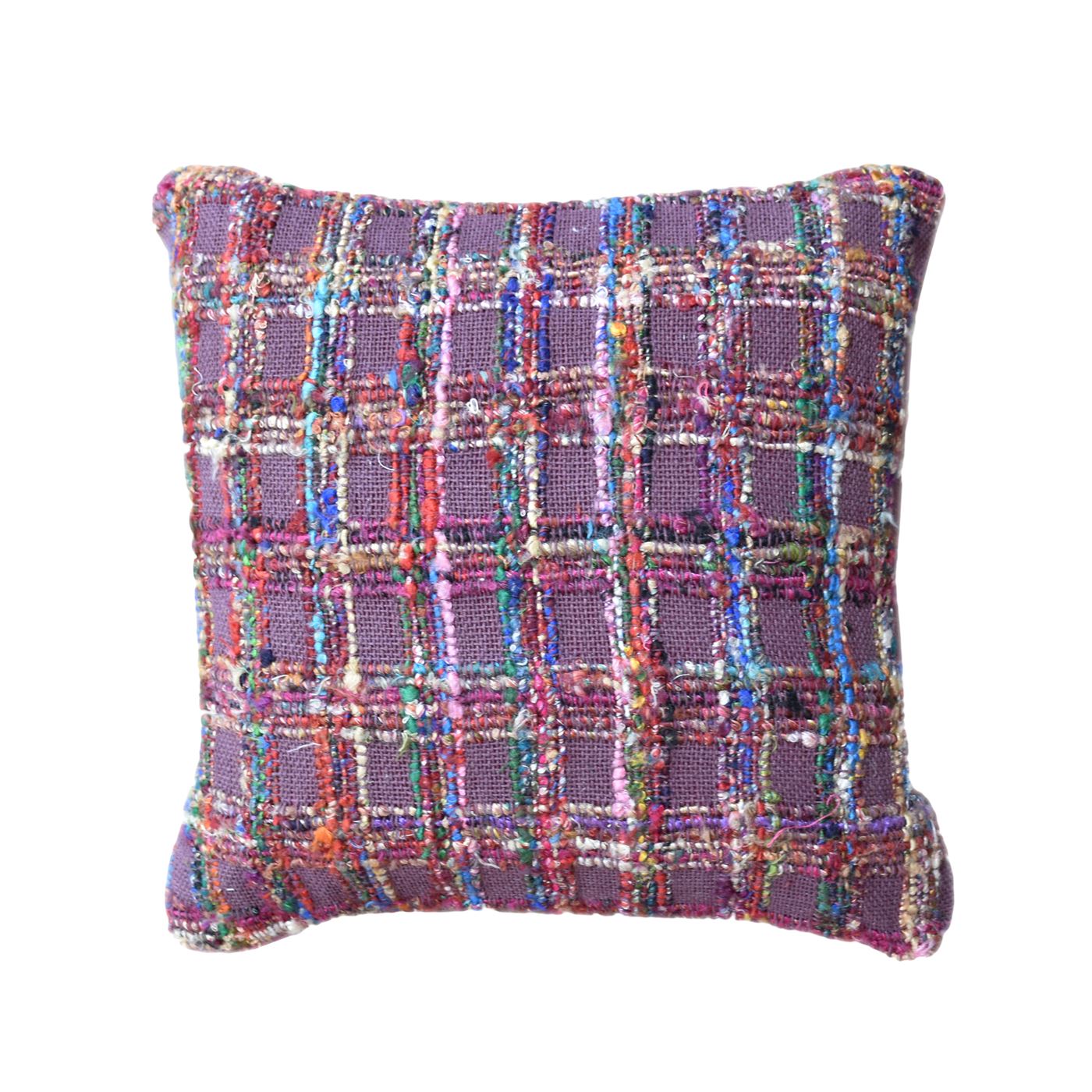 Melun Pillow, Polyester, Cotton, Multi, Pitloom, Flat Weave