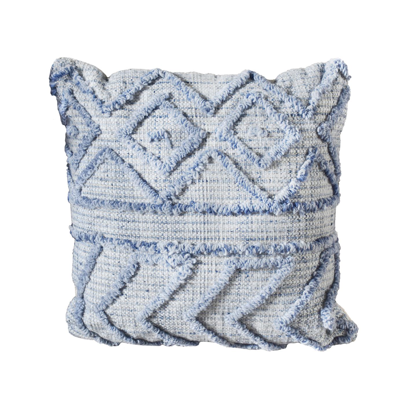 Mena Pillow, Pet, Blue, Hand Woven, All Loop