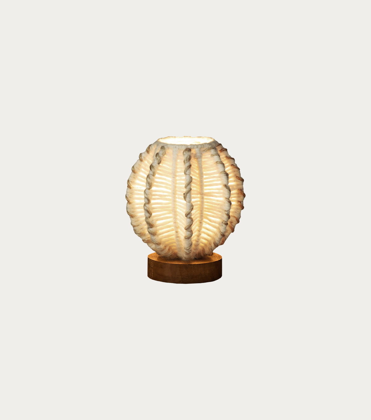 MEREN LAMP - IVORY - HAND MADE - WOOL/JUTE