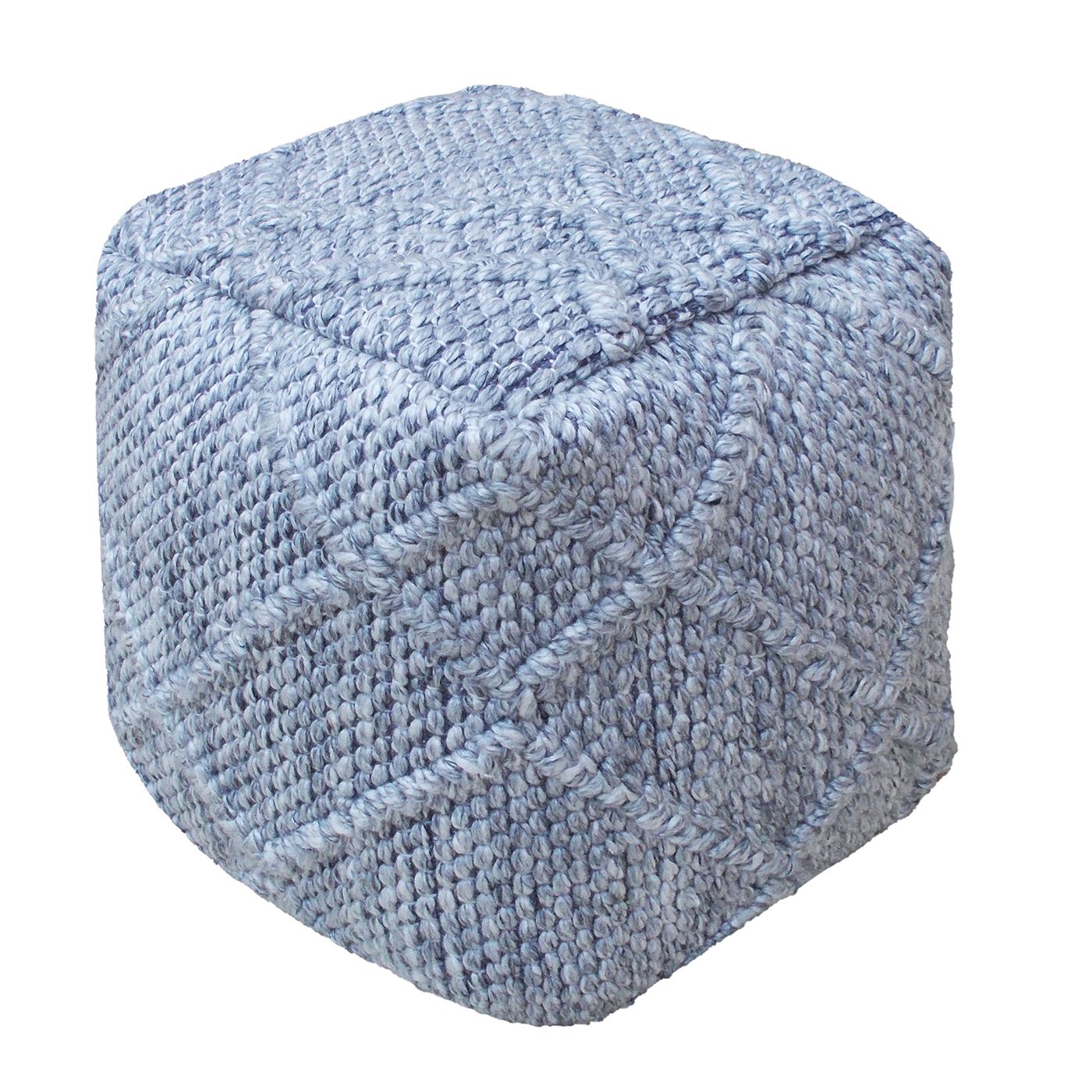 Minya Pouf, Pet, Grey, Pitloom, Flat Weave