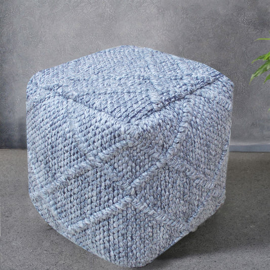 Minya Pouf, Pet, Grey, Pitloom, Flat Weave