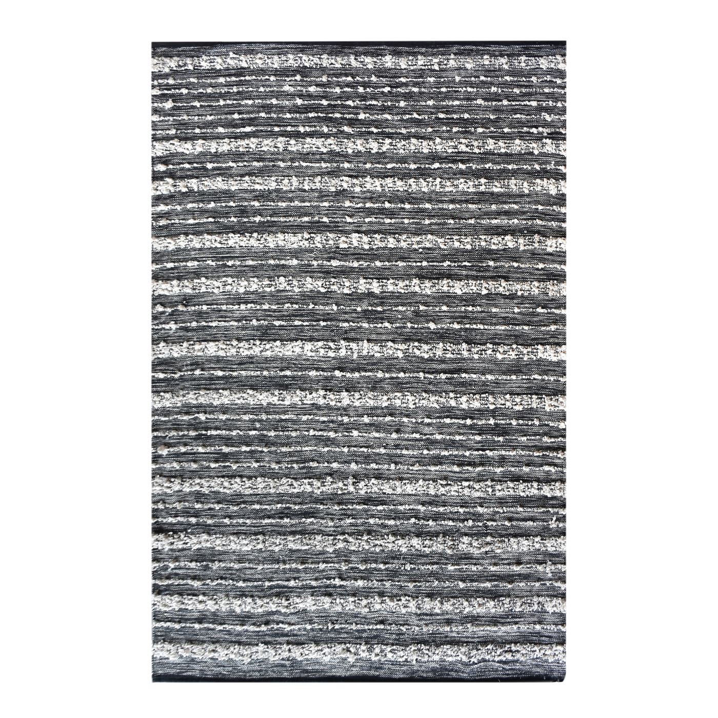 Area Rug, Bedroom Rug, Living Room Rug, Living Area Rug, Indian Rug, Office Carpet, Office Rug, Shop Rug Online, Pet, Polyester, Natural White, Black, Pitloom, Flat Weave, Stripes