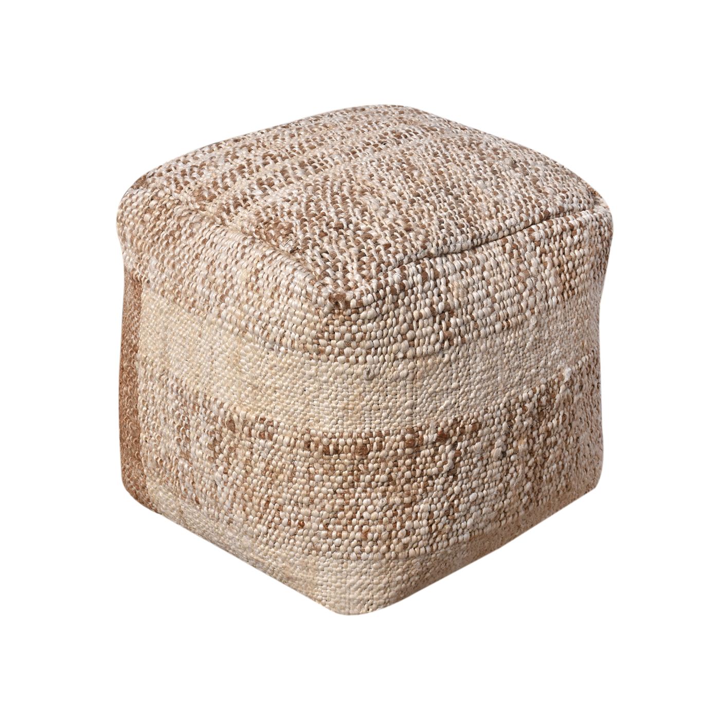 Modi Pouf, Jute, Natural, Punja, Flat Weave 