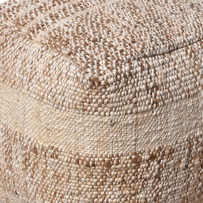 Modi Pouf, Jute, Natural, Punja, Flat Weave 