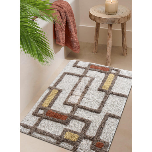 MOILOA BATH RUG - IVORY/MULTI - COTTON - TABLE TUFTED
