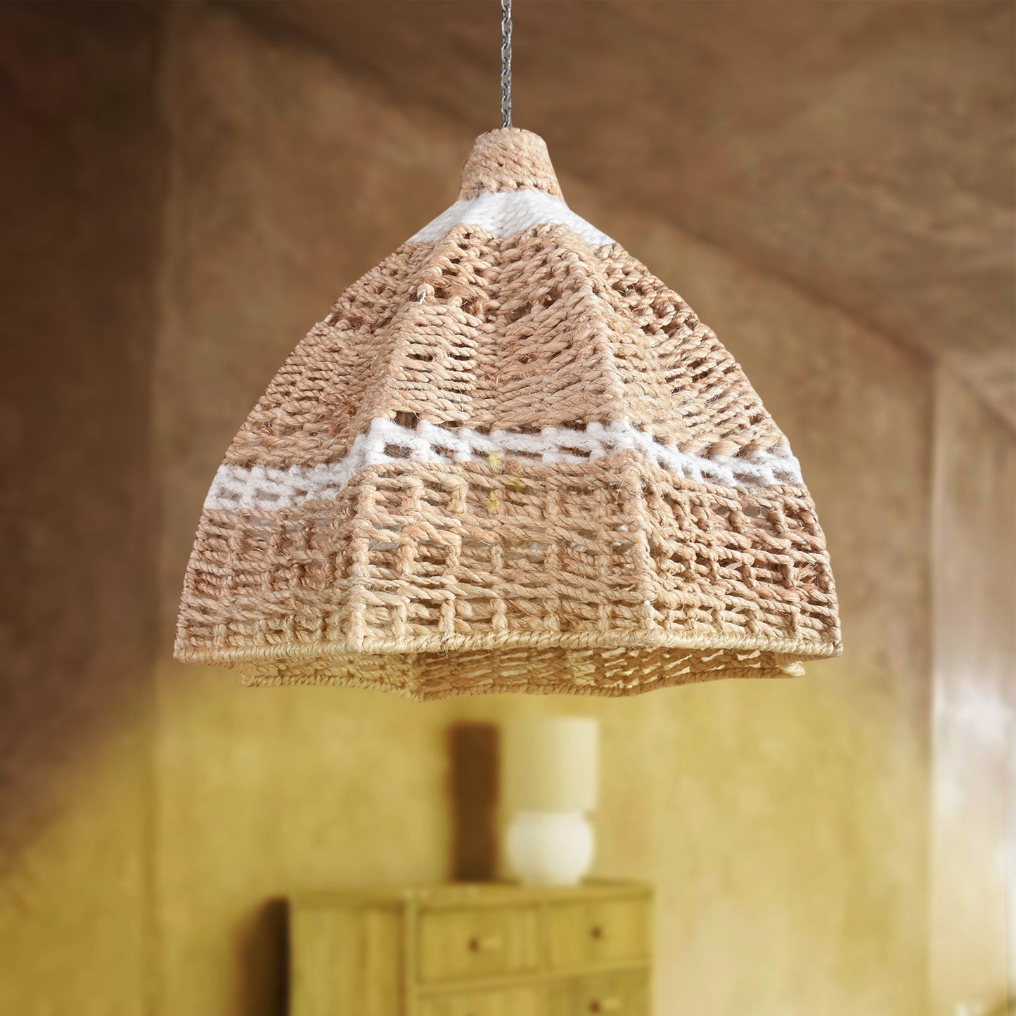 MOLDUXI LAMP - NATURAL/IVORY - HAND MADE - WOOL/JUTE