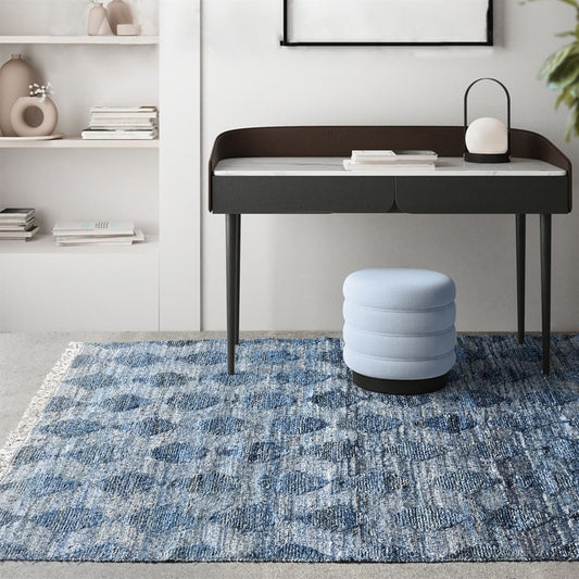 Area Rug, Bedroom Rug, Living Room Rug, Living Area Rug, Indian Rug, Office Carpet, Office Rug, Shop Rug Online, Denim, Blue, Punja, Flat Weave , Textured