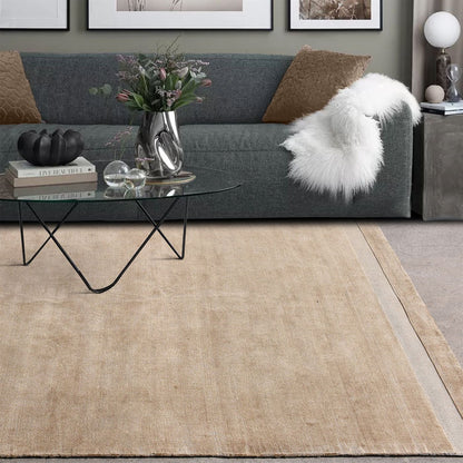 Area Rug, Bedroom Rug, Living Room Rug, Living Area Rug, Indian Rug, Office Carpet, Office Rug, Shop Rug Online, Viscose, Beige, Hand woven, All Loop, classical