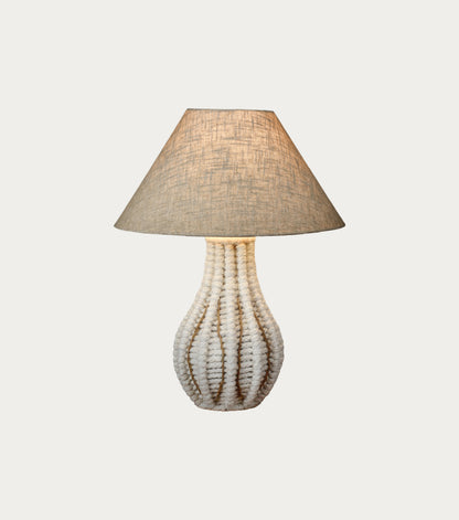 MOUNTIS LAMP - IVORY/NATURAL - HAND MADE - WOOL/JUTE