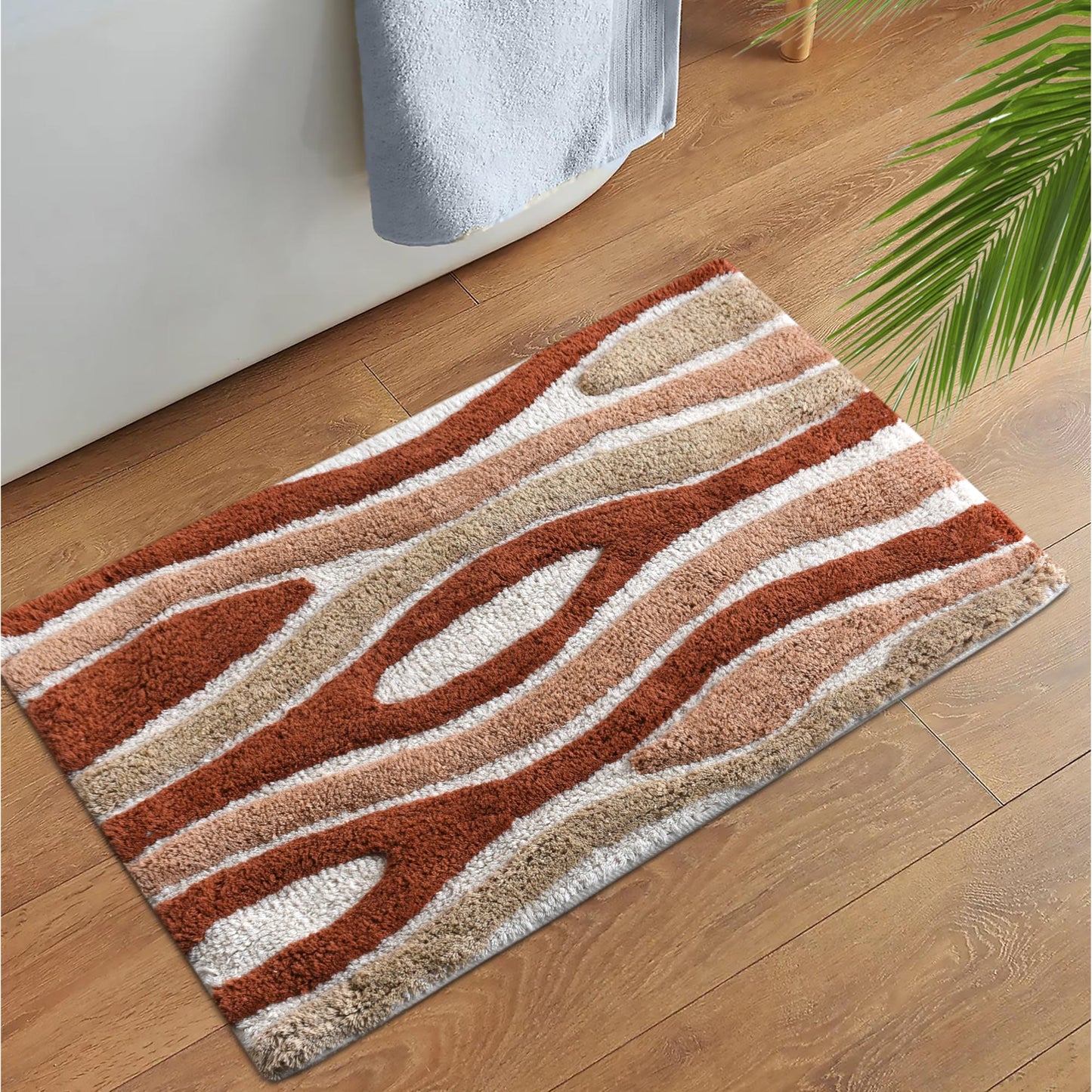 MUNSIEN BATH RUG - IVORY/BEIGE/TERRA - COTTON - TABLE TUFTED