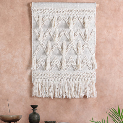 MURGENI WALL HANGING - IVORY - HANDWOVEN - WOOL
