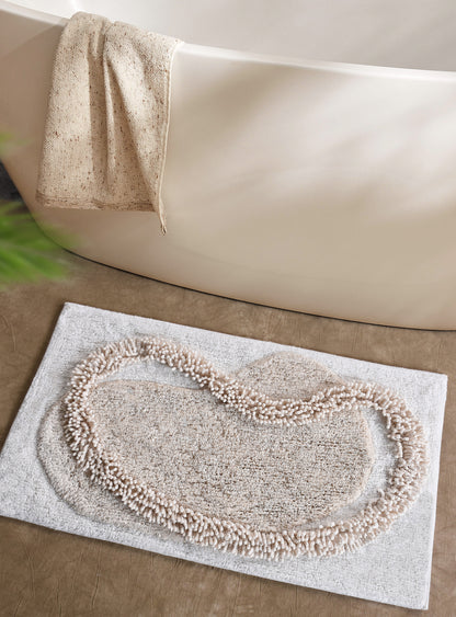 MYRNA BATH RUG - IVORY/NATURAL - COTTON - TABLE TUFTED
