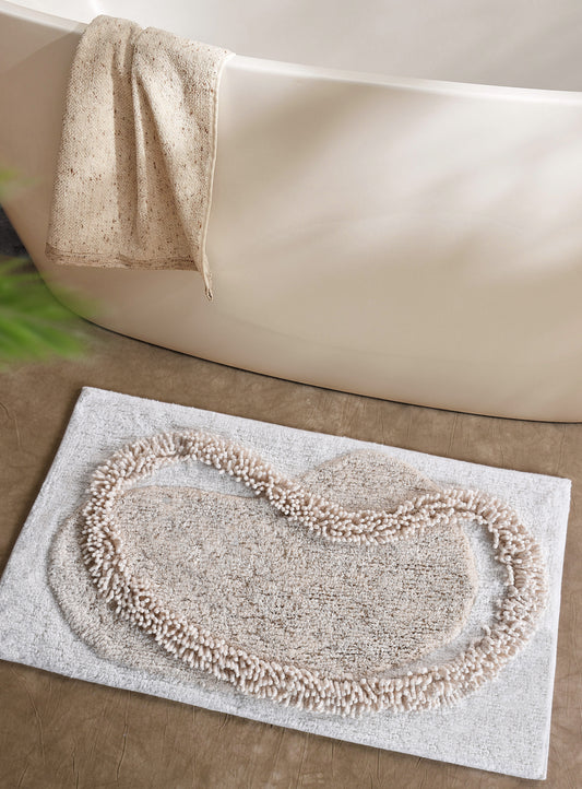 MYRNA BATH RUG - IVORY/NATURAL - COTTON - TABLE TUFTED