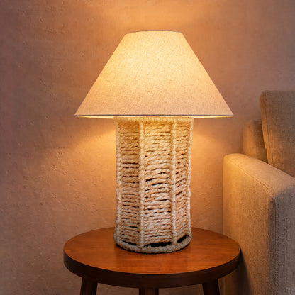 MYSORIA TABLE LAMP - BEIGE - HAND MADE - JUTE