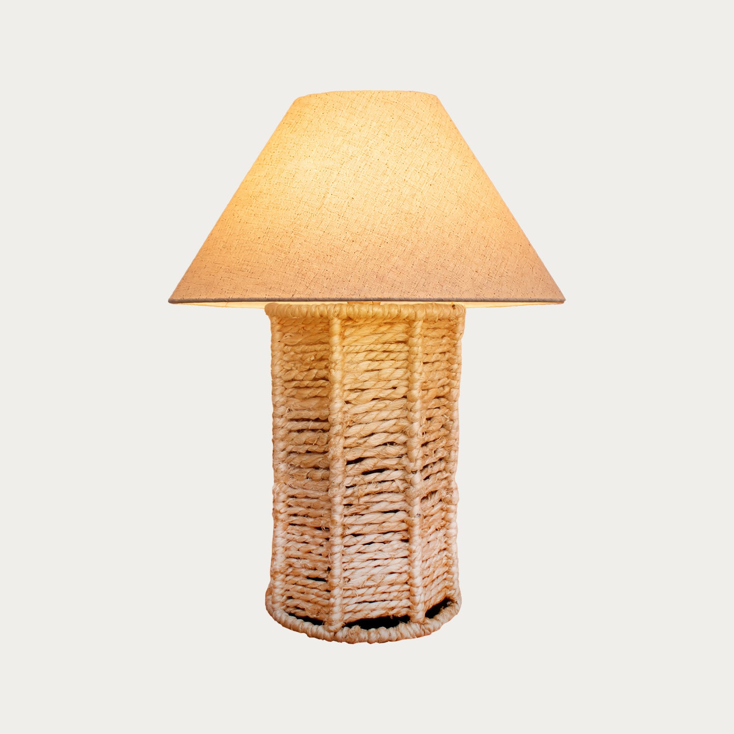 MYSORIA TABLE LAMP - BEIGE - HAND MADE - JUTE