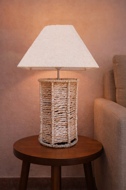 MYSORIA TABLE LAMP - BEIGE - HAND MADE - JUTE