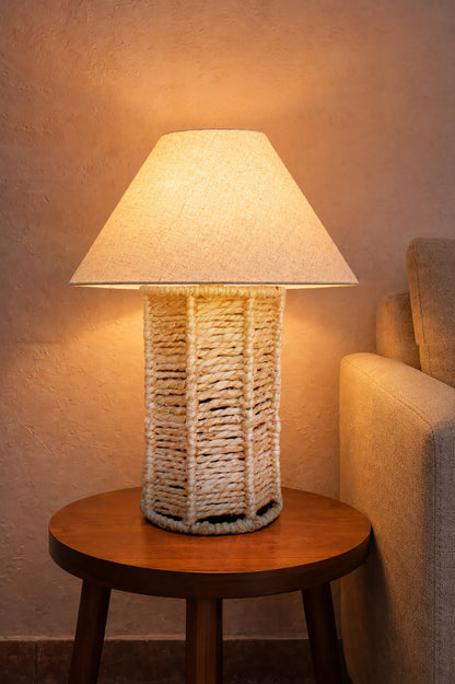 MYSORIA TABLE LAMP - BEIGE - HAND MADE - JUTE