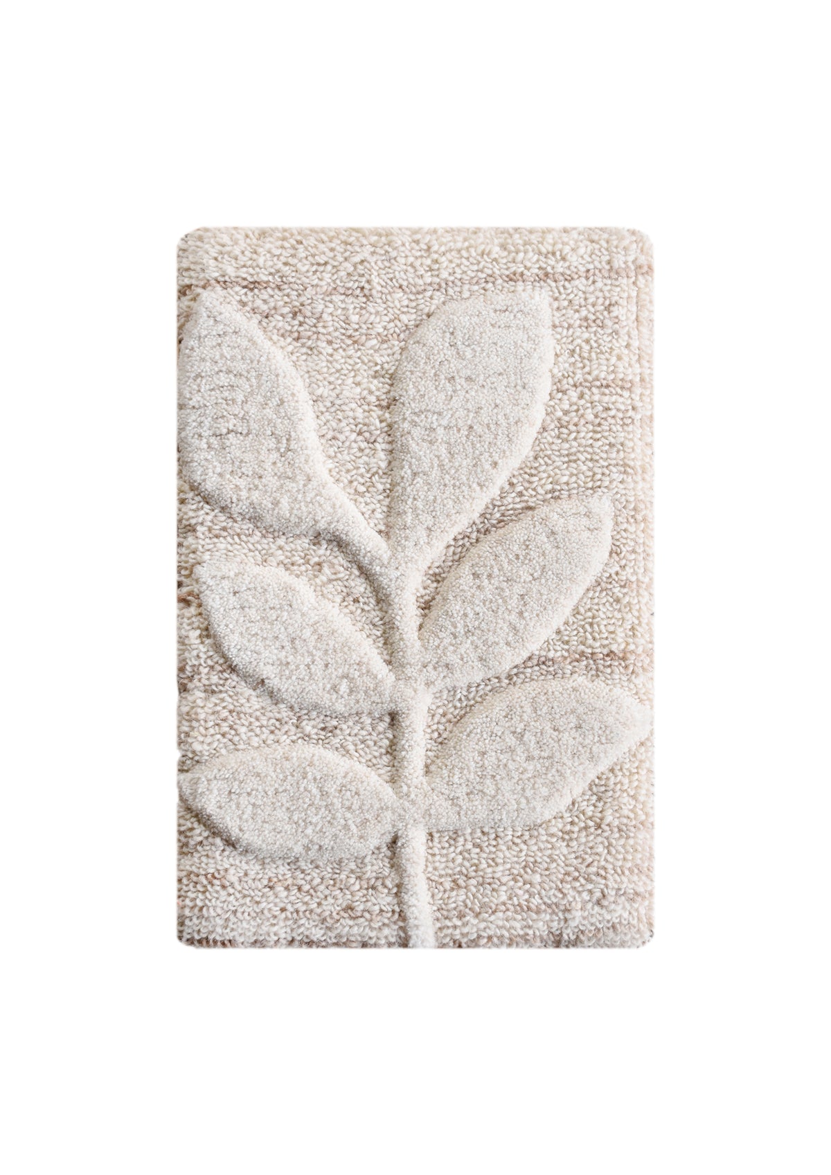 NAREDO-II AND SOLICO-II WALL FRAME - IVORY - HAND WOVEN / OVER TUFTED - WOOL & WOOD FRAME