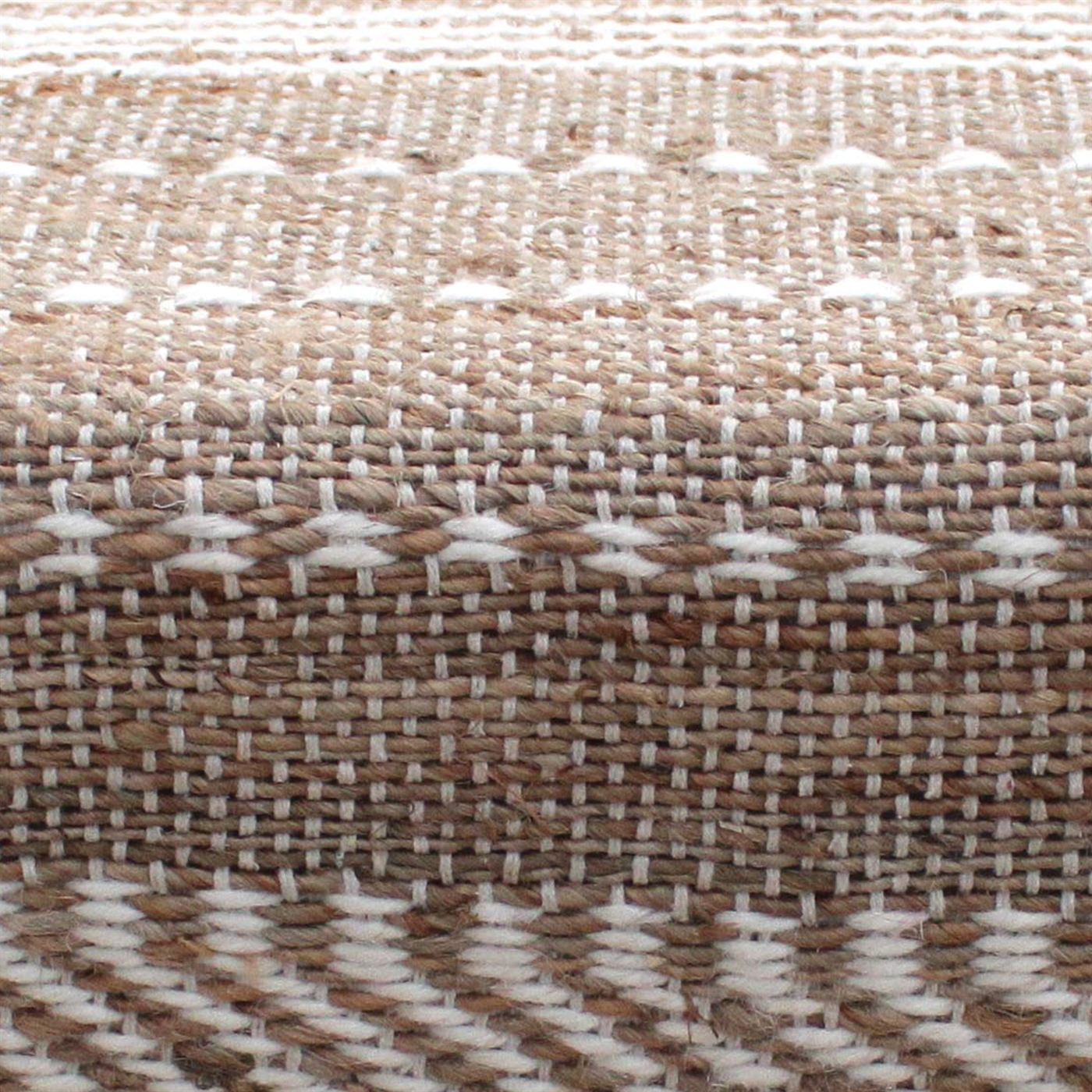Niobe Bench, Jute, Wool, Natural, Natural White, Pitloom, Flat Weave