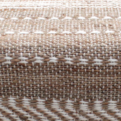 Niobe Bench, Jute, Wool, Natural, Natural White, Pitloom, Flat Weave