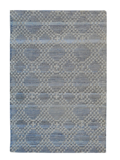 NASHVILLE RUG - BLUE/NATURAL WHITE - WOOL/DENIM