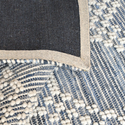 NASHVILLE RUG - BLUE/NATURAL WHITE - WOOL/DENIM